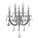 Maria Theresa Polished Chrome Clear Crystal 5 Light Wall Sconce - Wall Sconces