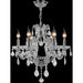 Maria Theresa Polished Chrome Clear Crystal 6 Light Chandelier - Chandeliers