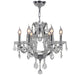 Maria Theresa Polished Chrome Clear Crystal 6 Light Chandelier - Chandeliers