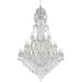 Maria Theresa Polished Chrome Clear Crystal 60 Light Chandelier - Chandeliers