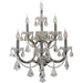 Maria Theresa Polished Chrome Clear Crystal 7 Light Wall Sconce - Wall Sconces