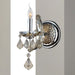 Maria Theresa Polished Chrome Golden Teak Crystal 1 Light Wall Sconce - Wall Sconces