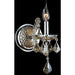Maria Theresa Polished Chrome Golden Teak Crystal 1 Light Wall Sconce - Wall Sconces