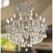 Maria Theresa Polished Chrome Golden Teak Crystal 19 Light Chandelier - Chandeliers