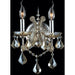 Maria Theresa Polished Chrome Golden Teak Crystal 2 Light Wall Sconce - Wall Sconces