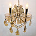 Maria Theresa Polished Chrome Golden Teak Crystal 2 Light Wall Sconce - Wall Sconces
