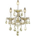 Maria Theresa Polished Chrome Golden Teak Crystal 3 Light Wall Sconce - Wall Sconces