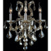 Maria Theresa Polished Chrome Golden Teak Crystal 3 Light Wall Sconce - Wall Sconces