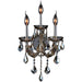 Maria Theresa Polished Chrome Golden Teak Crystal 3 Light Wall Sconce - Wall Sconces