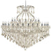 Maria Theresa Polished Chrome Golden Teak Crystal 49 Light Chandelier - Chandeliers