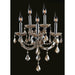 Maria Theresa Polished Chrome Golden Teak Crystal 5 Light Wall Sconce - Wall Sconces