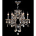 Maria Theresa Polished Chrome Golden Teak Crystal 6 Light Chandelier - Chandeliers