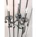 Maria Theresa Polished Chrome Smoke Crystal 3 Light Wall Sconce - Wall Sconces