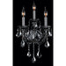 Maria Theresa Polished Chrome Smoke Crystal 3 Light Wall Sconce - Wall Sconces
