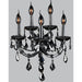 Maria Theresa Polished Chrome Smoke Crystal 5 Light Wall Sconce - Wall Sconces