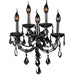 Maria Theresa Polished Chrome Smoke Crystal 5 Light Wall Sconce - Wall Sconces