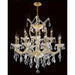 Maria Theresa Polished Gold Clear Crystal 13 Light Chandelier - Chandeliers