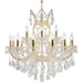 Maria Theresa Polished Gold Clear Crystal 19 Light Chandelier - Chandeliers