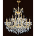 Maria Theresa Polished Gold Clear Crystal 19 Light Chandelier - Chandeliers