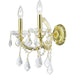 Maria Theresa Polished Gold Clear Crystal 2 Light Wall Sconce - Wall Sconces