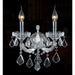 Maria Theresa Polished Gold Clear Crystal 2 Light Wall Sconce - Wall Sconces