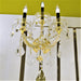 Maria Theresa Polished Gold Clear Crystal 3 Light Wall Sconce - Wall Sconces
