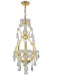 Maria Theresa Polished Gold Clear Crystal 4 Light Chandelier - Chandeliers