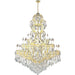 Maria Theresa Polished Gold Clear Crystal 48 Light Chandelier - Chandeliers