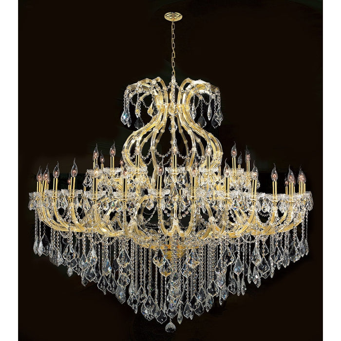 Maria Theresa Polished Gold Clear Crystal 49 Light Chandelier - Chandeliers