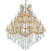 Maria Theresa Polished Gold Clear Crystal 49 Light Chandelier - Chandeliers