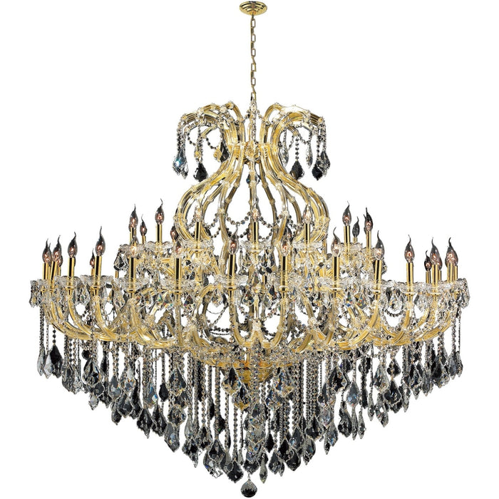 Maria Theresa Polished Gold Clear Crystal 49 Light Chandelier - Chandeliers