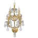 Maria Theresa Polished Gold Clear Crystal 5 Light Wall Sconce - Wall Sconces