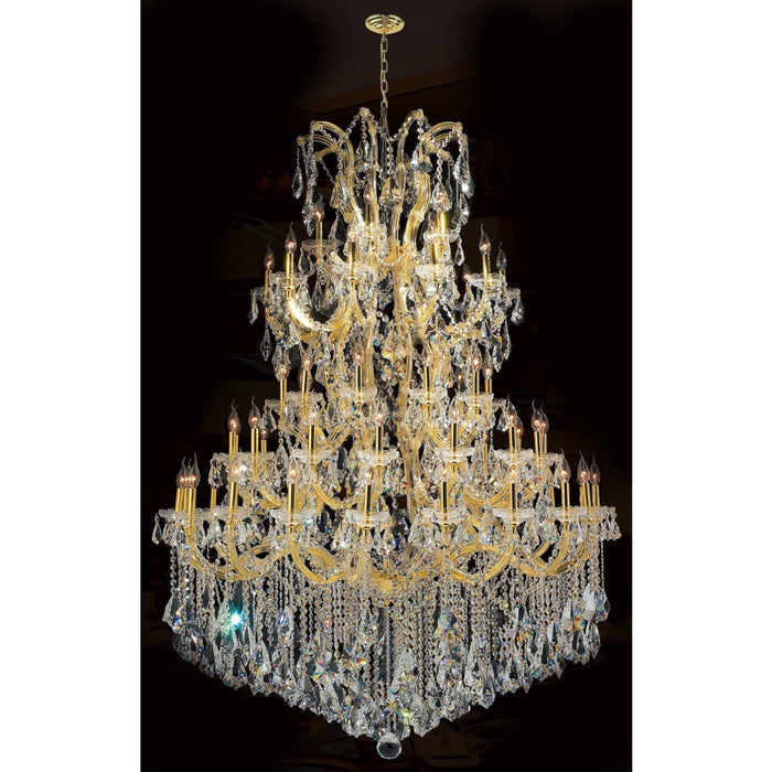 Maria Theresa Polished Gold Clear Crystal 61 Light Chandelier - Chandeliers
