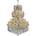 Maria Theresa Polished Gold Clear Crystal 61 Light Chandelier - Chandeliers