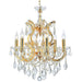Maria Theresa Polished Gold Clear Crystal 7 Light Chandelier - Chandeliers