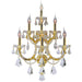 Maria Theresa Polished Gold Clear Crystal 7 Light Wall Sconce - Wall Sconces