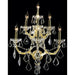 Maria Theresa Polished Gold Clear Crystal 7 Light Wall Sconce - Wall Sconces