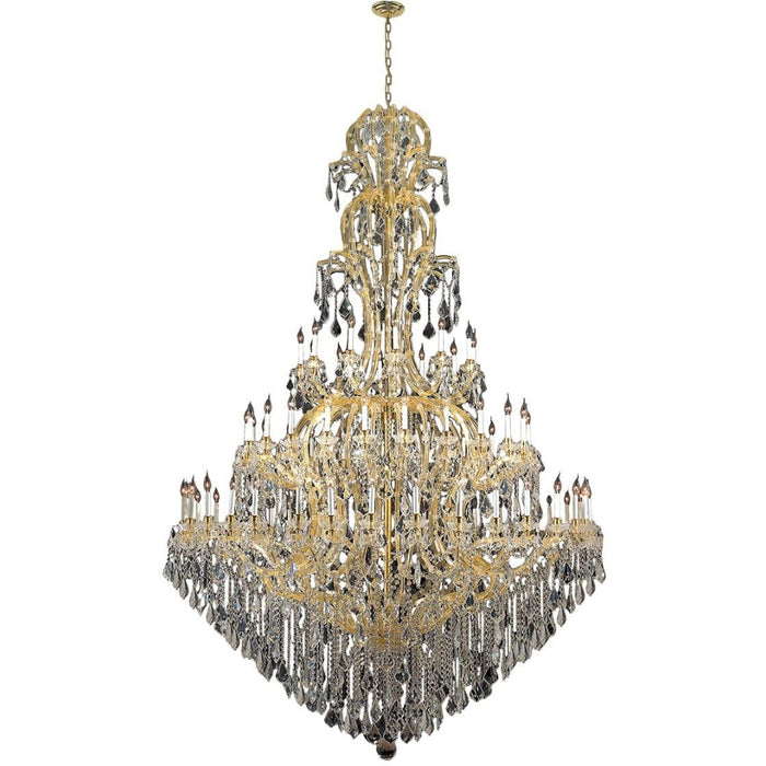 Maria Theresa Polished Gold Clear Crystal 72 Light Chandelier - Chandeliers