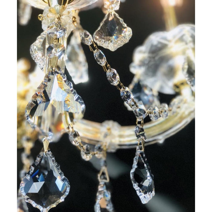 Maria Theresa Polished Gold Clear Crystal 84 Light Chandelier - Chandeliers