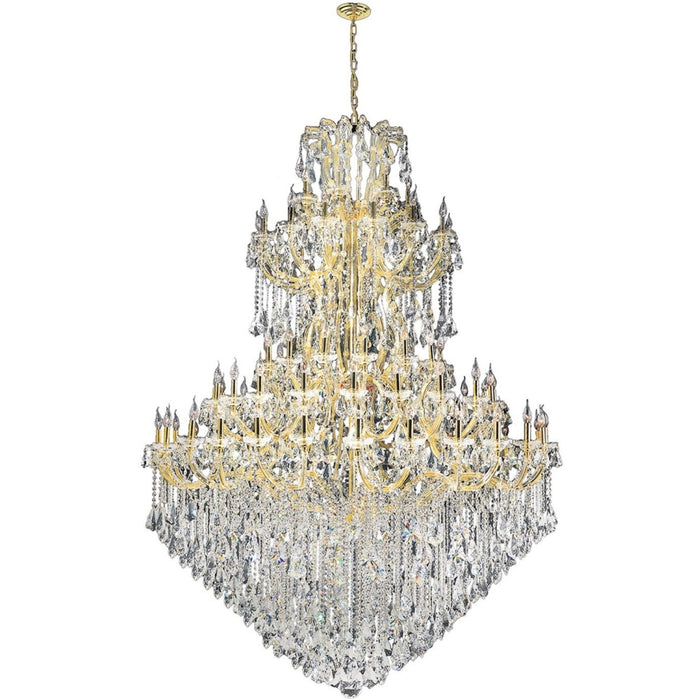 Maria Theresa Polished Gold Clear Crystal 84 Light Chandelier - Chandeliers