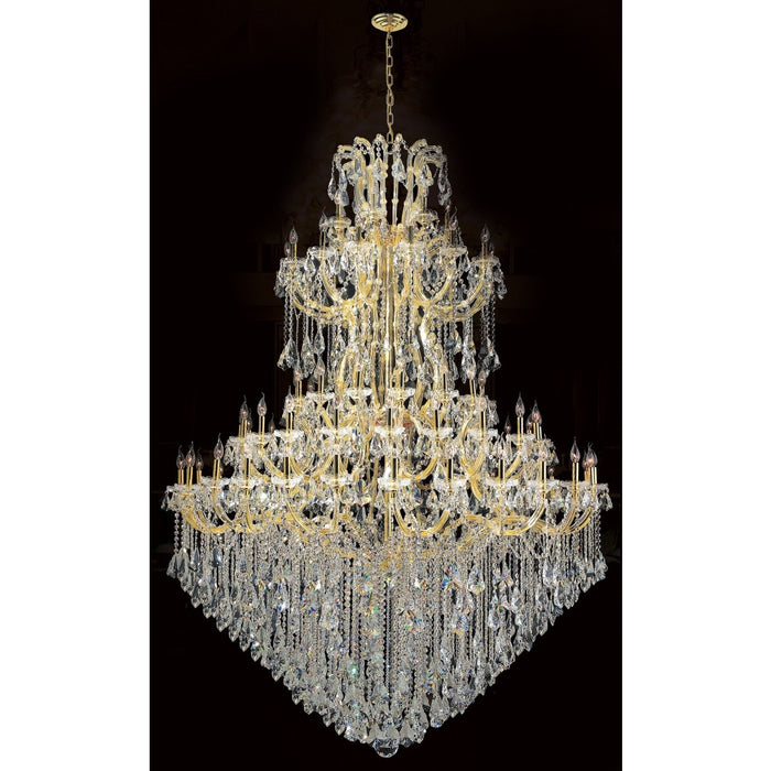 Maria Theresa Polished Gold Clear Crystal 84 Light Chandelier - Chandeliers