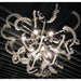 Medusa Polished Chrome Clear Crystal 12 Light Halogen Flushmount - Flushmounts