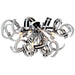 Medusa Polished Chrome Clear Crystal 12 Light Halogen Flushmount - Flushmounts