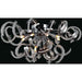 Medusa Polished Chrome Clear Crystal 12 Light Halogen Flushmount - Flushmounts