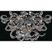 Medusa Polished Chrome Clear Crystal 19 Light Halogen Flushmount - Flushmounts