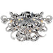 Medusa Polished Chrome Clear Crystal 19 Light Halogen Flushmount - Flushmounts