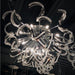 Medusa Polished Chrome Clear Crystal 19 Light Halogen Flushmount - Flushmounts