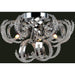 Medusa Polished Chrome Clear Crystal 3 Light Halogen Flushmount - Flushmounts