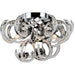 Medusa Polished Chrome Clear Crystal 3 Light Halogen Flushmount - Flushmounts