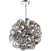 Medusa Polished Chrome Clear Crystal 9 Light Chandelier - Chandeliers